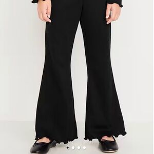 Old Navy Girls Black Textured Knit Flare Leggings Size L